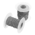 DGXS 100meter per Roll 1.2mm nickel free Metal silver bead ball military army dog tags chain necklace blulk for crafts