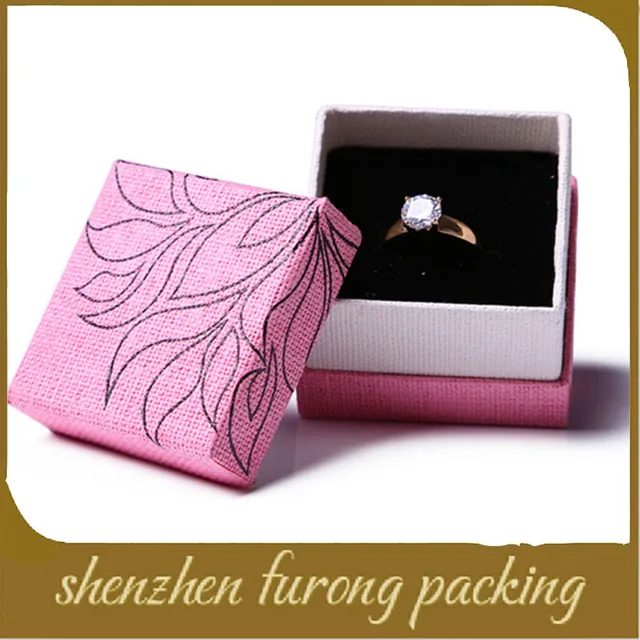 small jewelry packaging custom paper pendant ring box