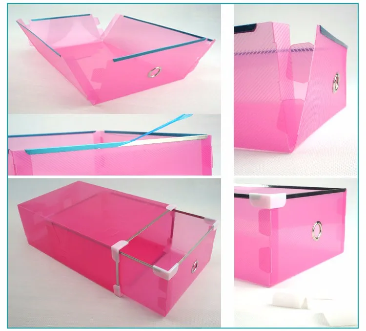 Atistic SFJ NEW Eco-Friendly Shoe Storage Box Case Transparent Plastic Storage Box Rectangle PP Shoe Organizer Thickened drawer Shoe Box (19)
