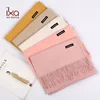 Hot Sale Winter 100% Pashmina Mosi Shawl Warm Head Scarf for Wholesale