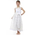 Best price beauty white baby girls long dress party frocks simple designs kids clothing wholesale