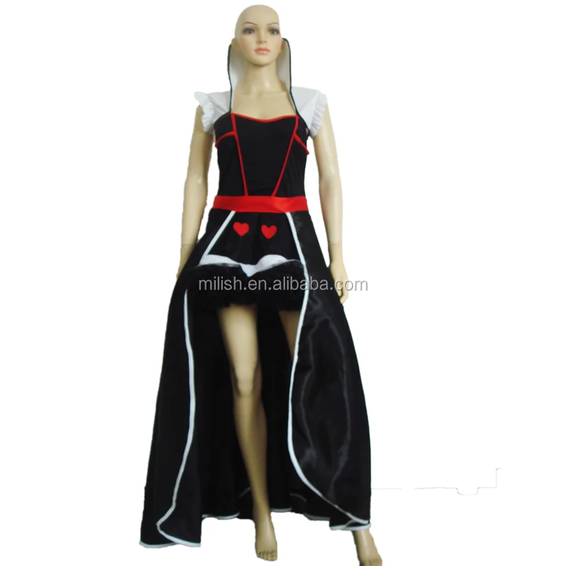 MAA-10 de fiesta Halloween carnaval vestido rojo reina de corazón traje