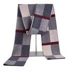 Luxury winter woolen scarf fashion geometric pattern men scarf