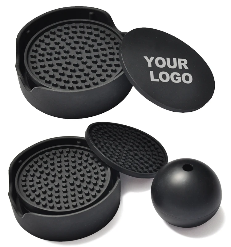 Renjia Silicon Rubber Wine Glass Coaster Wholesale Blank Coasters Set