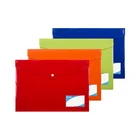 A4 Opaque Plastic Document Wallet with Button Closure