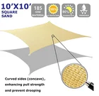 Windscreen Sun Shade Sail Rectangle HDPE Canopy in Beige Customized Sizes