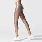 Fashion activewear athletic yoga pants golden print active leggings