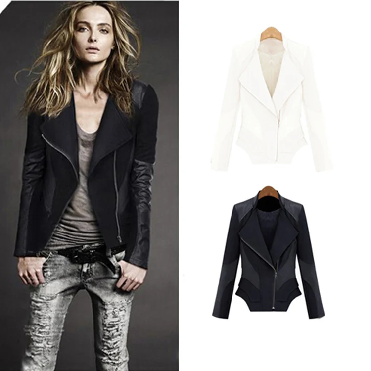 Buy 2014 New Fashion Unique Women Coat Slim Zipper Jacket Women ...