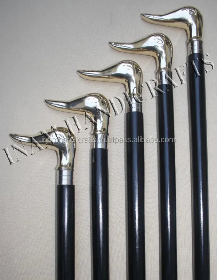 Античная латунь утка ручка трости, античные трости, дизайнер трости и трости INAM ремесла