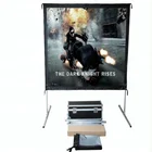 16:9 portable front and rear screen projection for outdoor