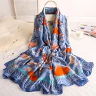 Wholesale 2019 famous polyester print muslim scarf shawls stylish stain chiffon floral print women tudung bawal