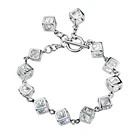 70090 xuping cube link austrian crystal accessories women bracelets