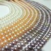 9-10mm full hole natural white freshwater rice pearls for necklace making