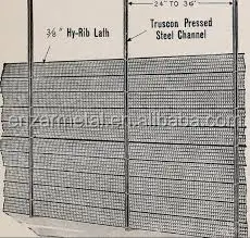 0.3mm thickness 610x2400mm metal galvanized plate expanded high rib lath mesh for building