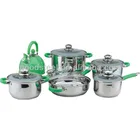 12pcs stainless steel cookware/kitchenware/cooking pot set