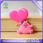 cute pink heart pig Piglet shaped rubber PVCdecorating fridge magnet