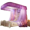 Delicate Europe Style Summer Soild Stands King Twin Custom Size Home Decoration Girls Rail Mosquito Net