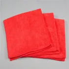 Factory Good Quality Microfiber 40x40cm best cleaning warp knitted Red Towel