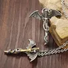 2017 fashion jewelry stainless steel dragon sword pendant wholesale carved anti-allerge pendants