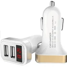 Custom 2.1A LCD display dual usb car charger