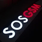 3D sign letters with stainless steel polished or brushed letters for shop sign and company logo