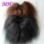 Can be Dyed Brown Yak Hair Bulk Natural White Black Color for Clown Santa Wigs and Beard