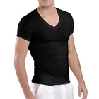 100% Cotton Men Plain Blank Undershirt Sport Fitness Cotton Modal Pima Quick Dry Compression V Neck T-shirt Undershirt