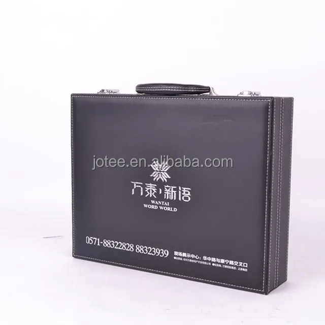 faux leather storage boxes for cd customized leather suitcase