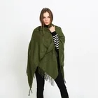 Explosive Tassels long scarf fashion solid color green soft hijab women meditation shawl