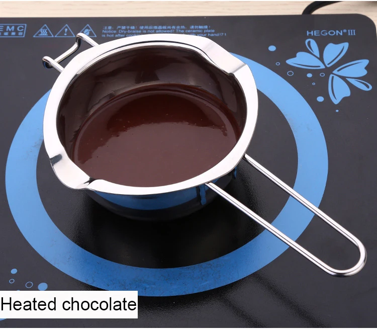 18/8 Stainless Steel Universal Melting Pot, Double Boiler Insert, Double Spouts, Melted Butter Chocolate Cheese Caramel Homemade