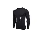 wholesale polyester spandex mens dri fit gym sports compression t shirt stretched elastic shirt with custom reflective printing