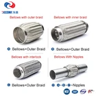 2 Inch Car Stainless steel Flexible Systems Silencer Small Engine Auto Joint Flex Bellows Interlock Exhaust Muffler Pipe