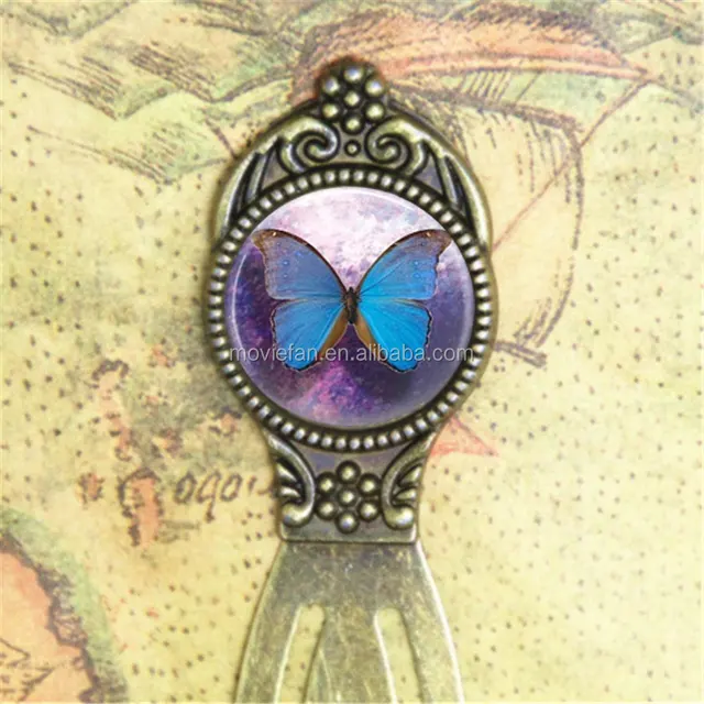 insects entomology blue and purple art bookmark butterfly print