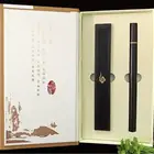 Sandalwood Wholesale Home Decor Living Room Censer Black Sandalwood Oud Incense Sticks Burner Wood Incense Holder Set