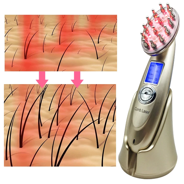 Portable electric massage power grow laser hair growth comb