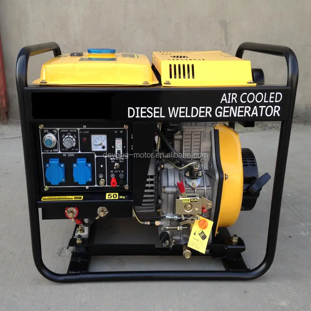 5KW Portable welding machine/ diesel welder generator/easy moving, View