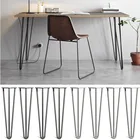 Cheap 12"/16"/28"/32"/40" V shape Furniture cabinet desk chair Steel Hairpin Table Legs