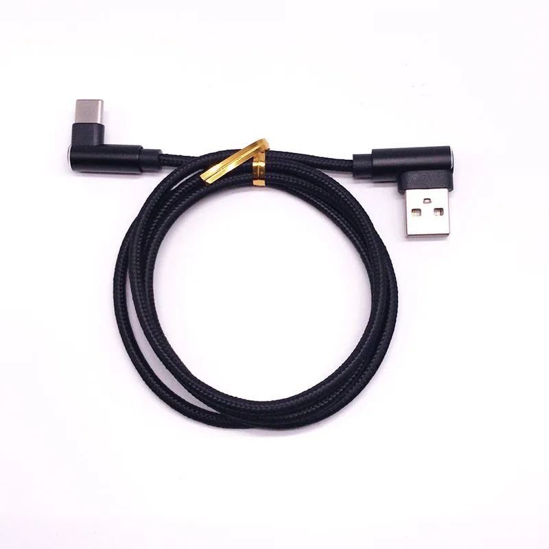 Nylon Braided Data Charging Dual Right Angle Type C V8 Elbow Gaming Micro Cable 90 Degree USB Cable For iPhone Galaxy Android - ANKUX.COM