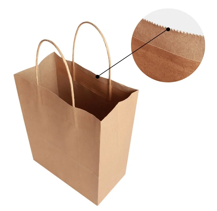 shopping gift bag design packaging handle kraft paper bag with