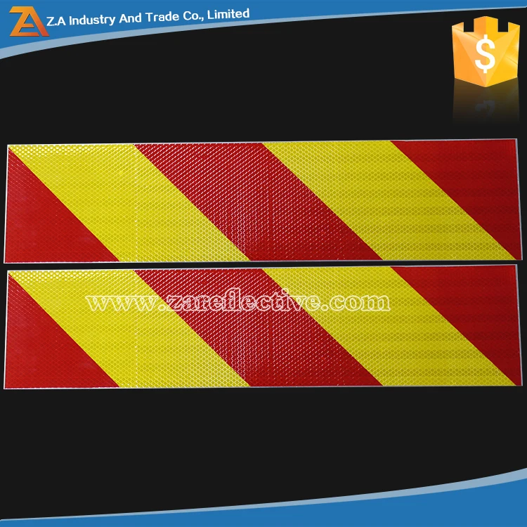 Vehicle Rear Reflect Plate Stickers Truck Board Reflective Signs Silk