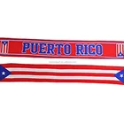 Acrylic Knitted Jacquard Soccer Football Scarf Puerto Rico Knitted Scarf