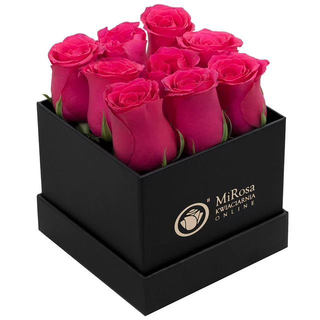 wholesale paper cardboard luxury flower box for rose packaging