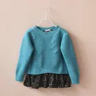 Latest girls dress blue baby dress fashion kid dress