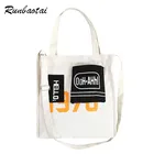 New Simple Single Shoulder Bag Female Portable Student School Bag Large Capacity Canvas Tote Bag Lady Handbag