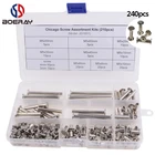 210pcs Chicago Screws Assortment Kits, Snap Rivet Books Butt Screw Kits, Photo Album Binding Screw Assort Kits