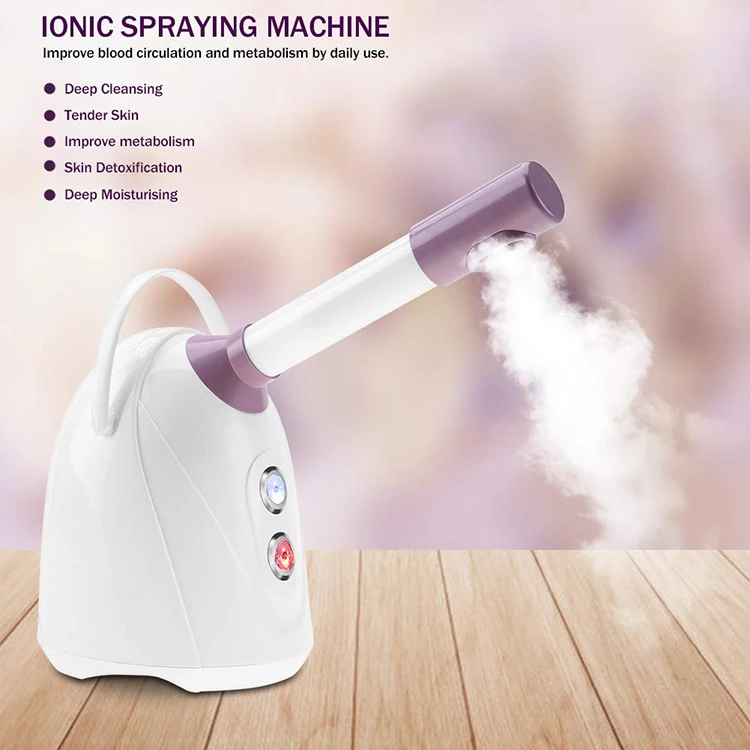 Portable Face Humidifier Facial Steamer Nano Ionic Facial Steamer for Moisturizing Pores Cleansing