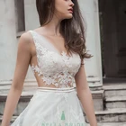 Top quality see-through beach wedding casual dress long alibaba wedding gowns