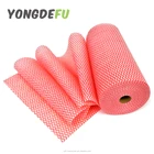 Manufacturer blue red green and yellow colour wave printing spunlace nonwoven fabric anti bacterial cleaning cloths