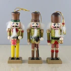 Creative Christmas gifts home decoration nutcracker toys wooden nutcracker dolls