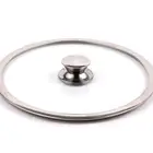 wide rim stainless steel glass lid for aluminum cookware with 304 stainless steel steam hole